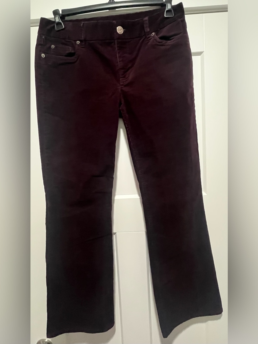J.Crew “Favorite Fit” Burgundy/Aubergine Bootcut Corduroy Pants Size 10s